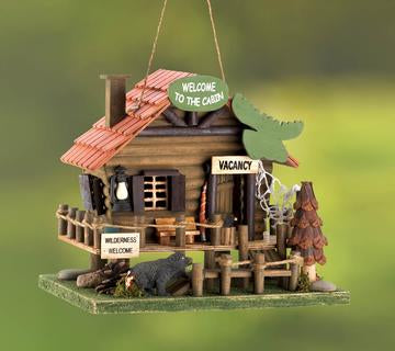 Image of Welcome To The Cabin Birdhouse 10015281 a