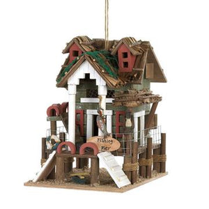 Charmingly Detailed Fishing Pier Birdhouse