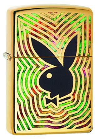 Image of Zippo Brass Fusion Playboys Signature Logo Lighter 1