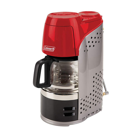 Coleman 10 Cup Portable Propane Coffmker RdBlkGry