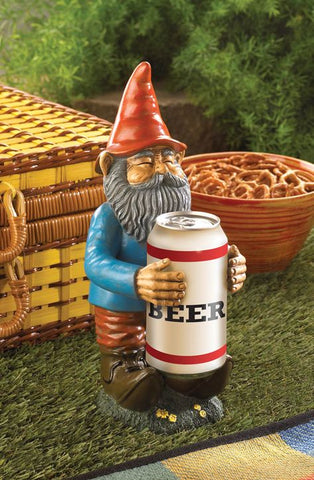 Image of Beer Can Holder Gnome Statue