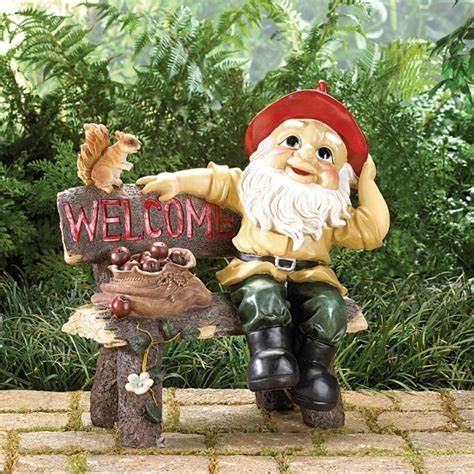 Image of Garden Gnome Greeting Sign 10039265 2