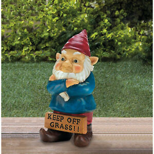 Image of Keep Off Grass Grumpy Gnome