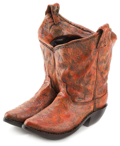 Image of Old West Cowboy Boots Garden Planter