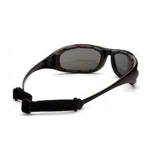 Pyramex Safety Products PMXTREME Safety Glasses Gray Polarized Anti-Fog Lens with Glossy Black FrameStrap